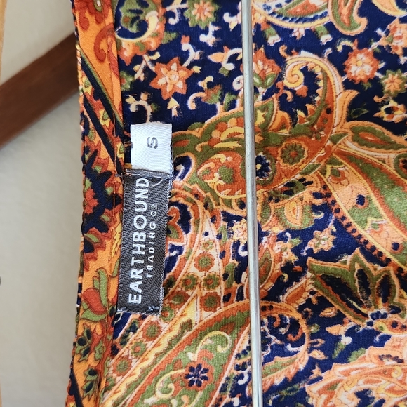 Earthbound Trading Co. Maxi dress paisley print size small - Picture 5 of 7